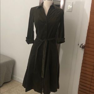 Corduroy green dress